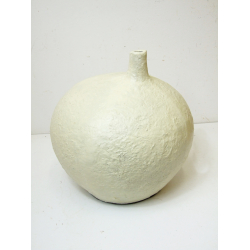 Wazon Butla Owal betonowy rustykalny XL Kremowy